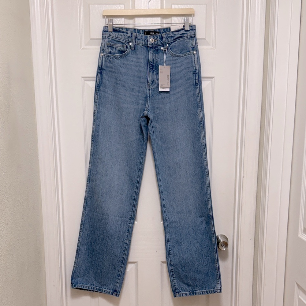 NWT MANGO High Waist Straight Leg Jeans - Picture 7 of 14